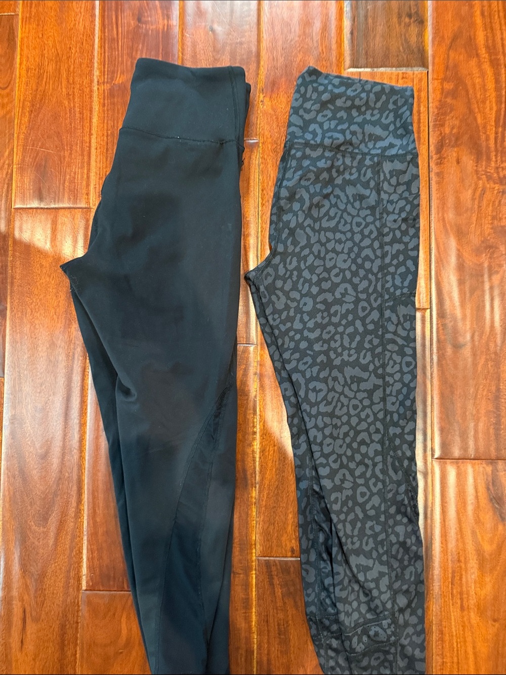 Women’s High-Waist Black & Charcoal Leopard Leggings